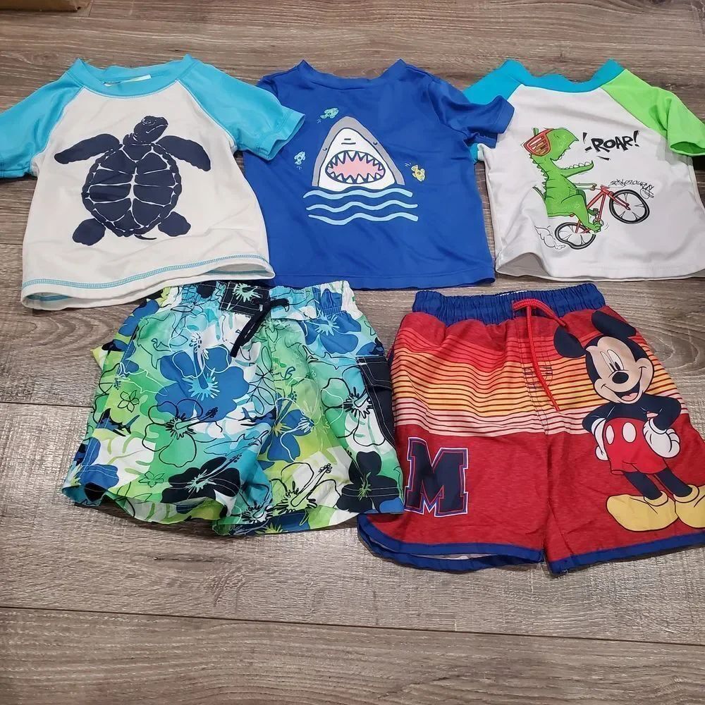 Baby Swimming Set Size 18-24M Kids Swim Set - Blue, Green, Red 5 Pieces